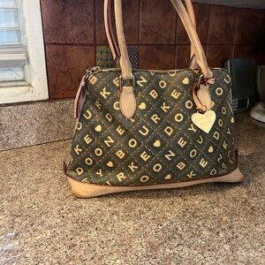 Dooney & Bourke olive and Tan Satchel